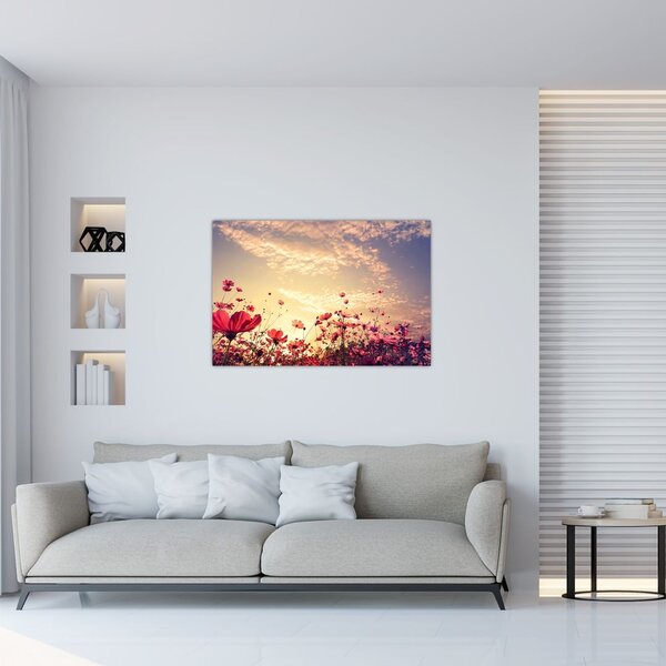 Tablou - Lunca cu flori (90x60 cm)