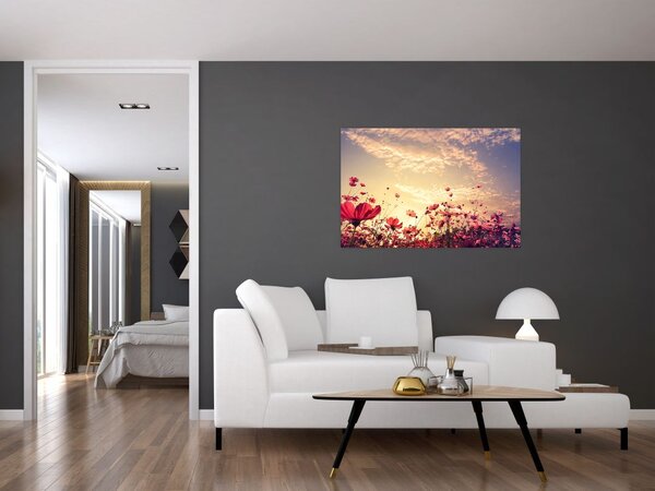 Tablou - Lunca cu flori (90x60 cm)