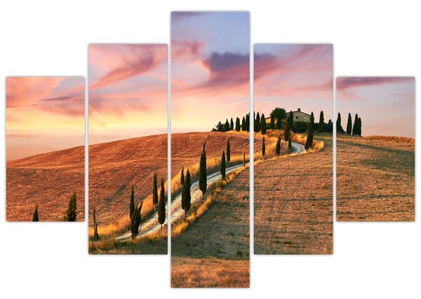 Tablou - Casa pe deal Toscana, Italia (150x105 cm)