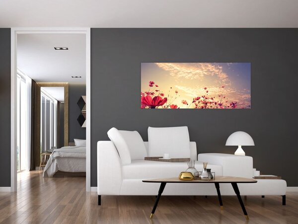 Tablou - Lunca cu flori (120x50 cm)