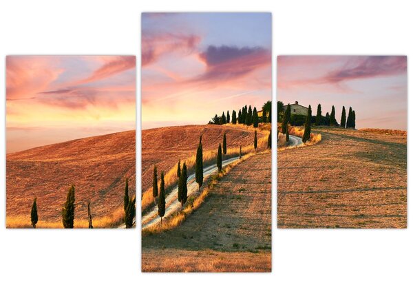 Tablou - Casa pe deal Toscana, Italia (90x60 cm)