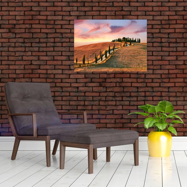 Tablou - Casa pe deal Toscana, Italia (70x50 cm)