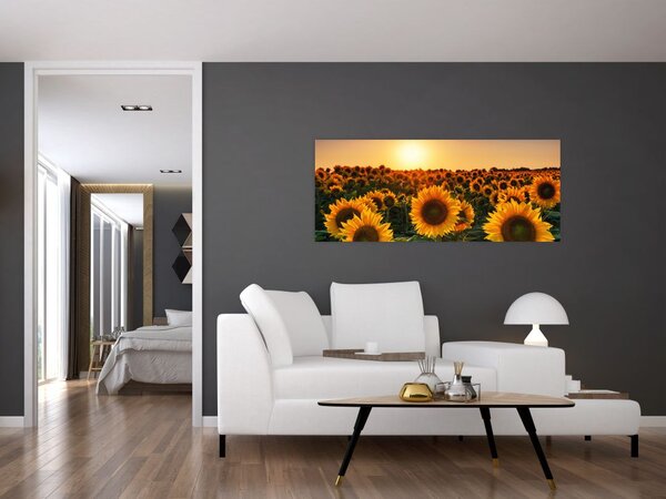 Tablou - Floarea soarelui (120x50 cm)