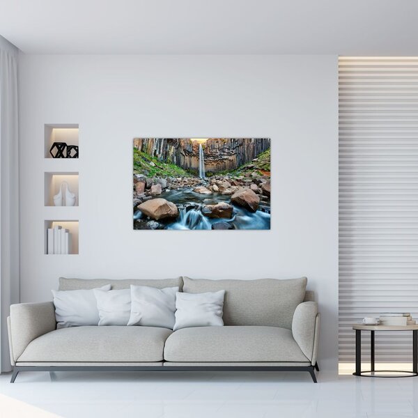 Tablou - Cascada Svartifoss, Islanda (90x60 cm)
