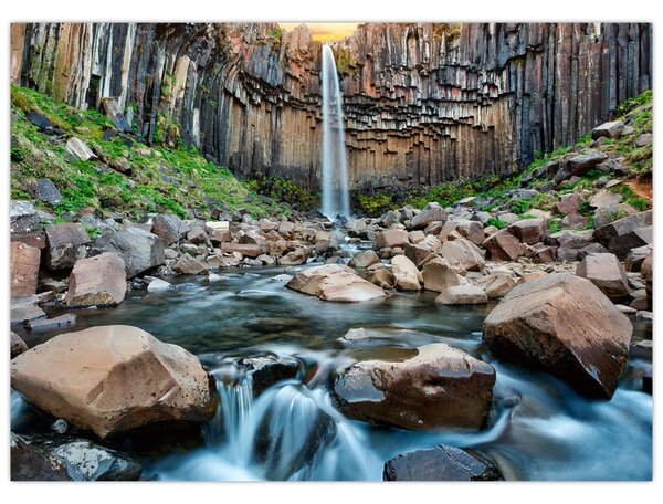 Tablou - Cascada Svartifoss, Islanda (70x50 cm)