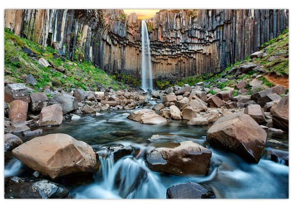 Tablou - Cascada Svartifoss, Islanda (90x60 cm)