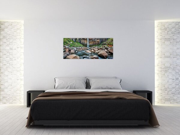 Tablou - Cascada Svartifoss, Islanda (120x50 cm)