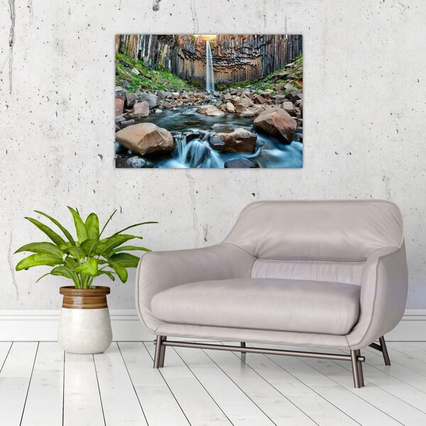 Tablou - Cascada Svartifoss, Islanda (70x50 cm)