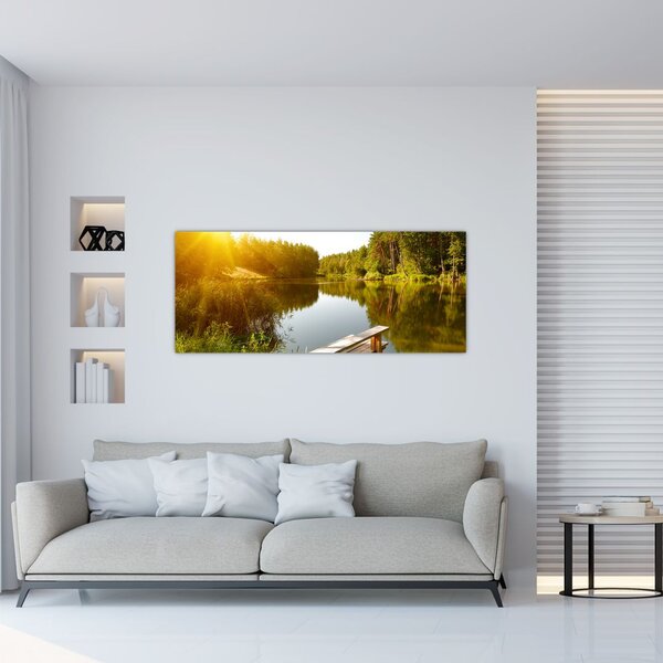 Tablou - Lac la munte (120x50 cm)