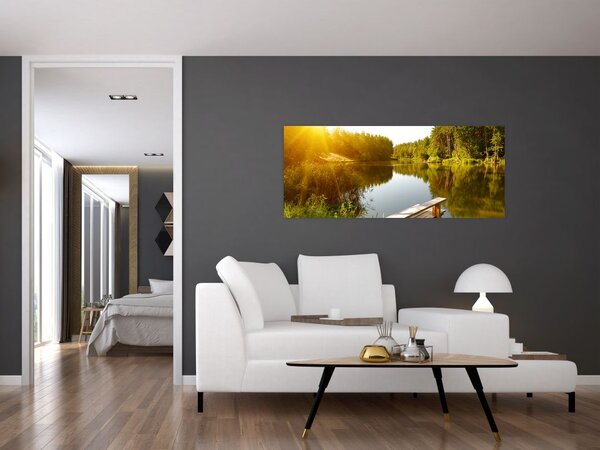 Tablou - Lac la munte (120x50 cm)