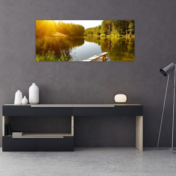 Tablou - Lac la munte (120x50 cm)