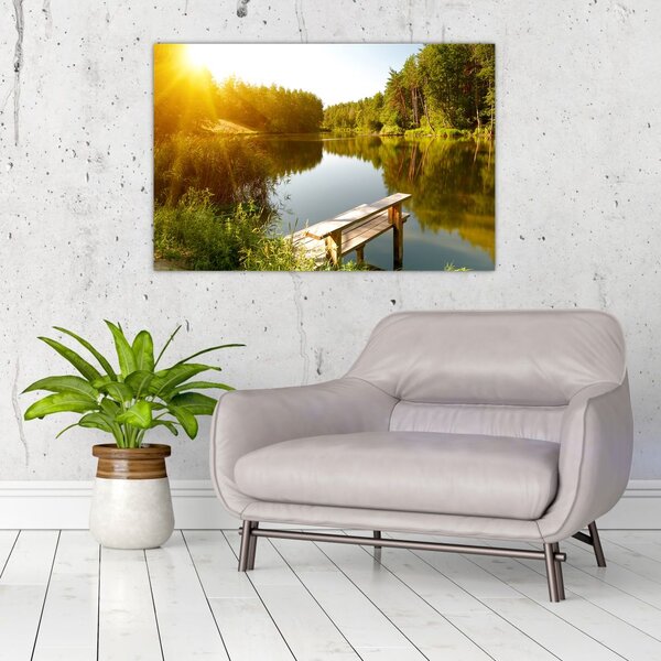 Tablou - Lac la munte (90x60 cm)