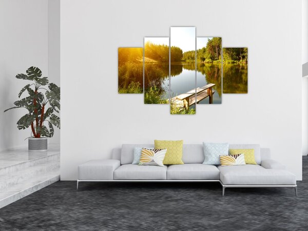 Tablou - Lac la munte (150x105 cm)