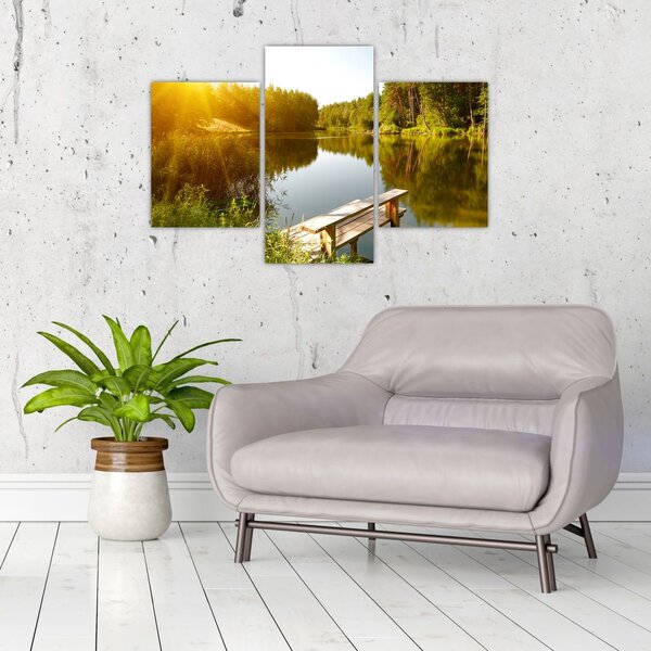 Tablou - Lac la munte (90x60 cm)