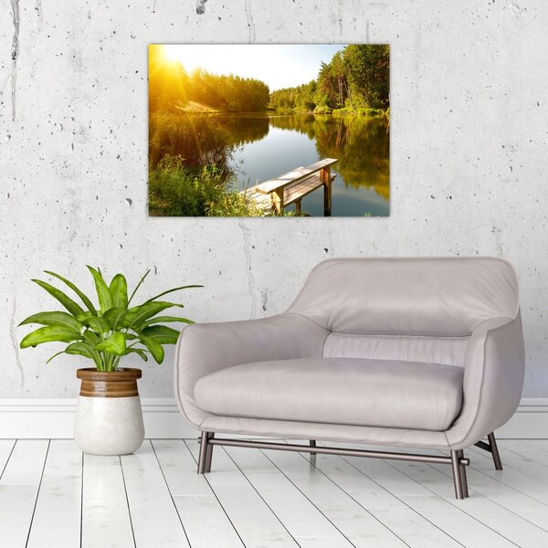 Tablou - Lac la munte (70x50 cm)
