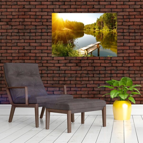 Tablou - Lac la munte (90x60 cm)