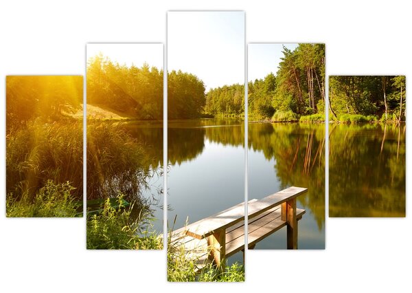 Tablou - Lac la munte (150x105 cm)