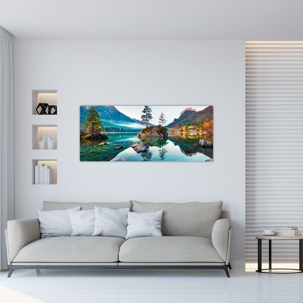 Tablou - Lacul Hintersee, Alpii Bavarezi, Austria (120x50 cm)