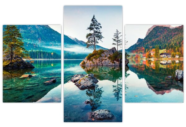 Tablou - Lacul Hintersee, Alpii Bavarezi, Austria (90x60 cm)