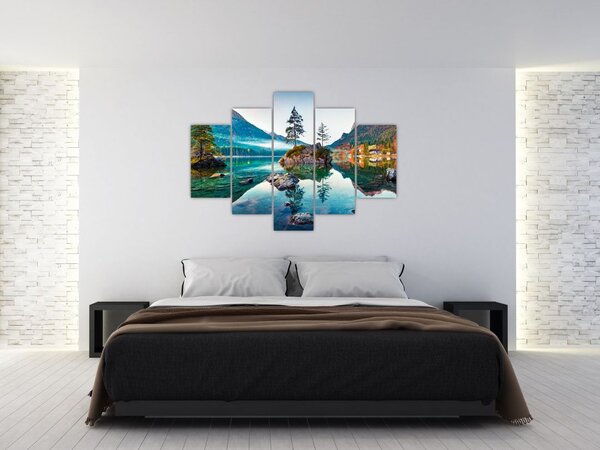 Tablou - Lacul Hintersee, Alpii Bavarezi, Austria (150x105 cm)