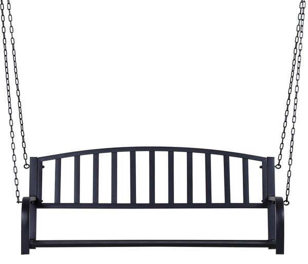 Balansoar Suspendat de Gradina Outsunny din Metal Negru | AOSOM RO