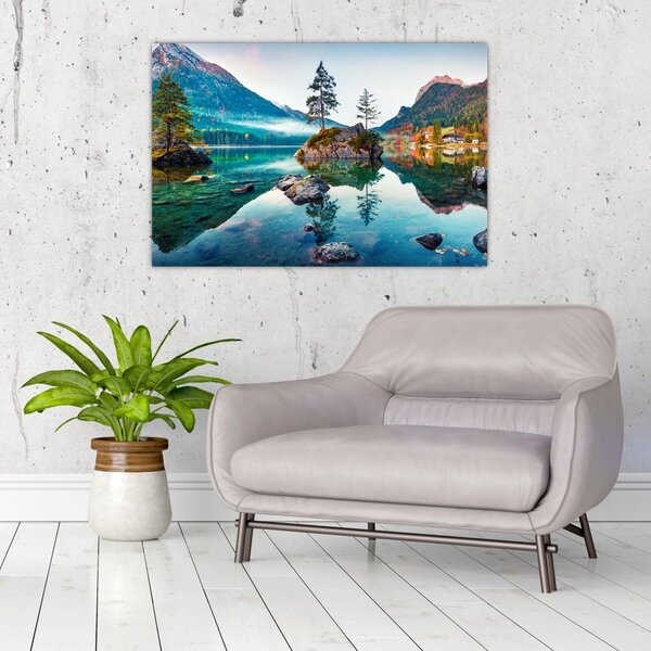 Tablou - Lacul Hintersee, Alpii Bavarezi, Austria (90x60 cm)