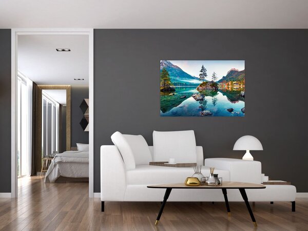 Tablou - Lacul Hintersee, Alpii Bavarezi, Austria (90x60 cm)