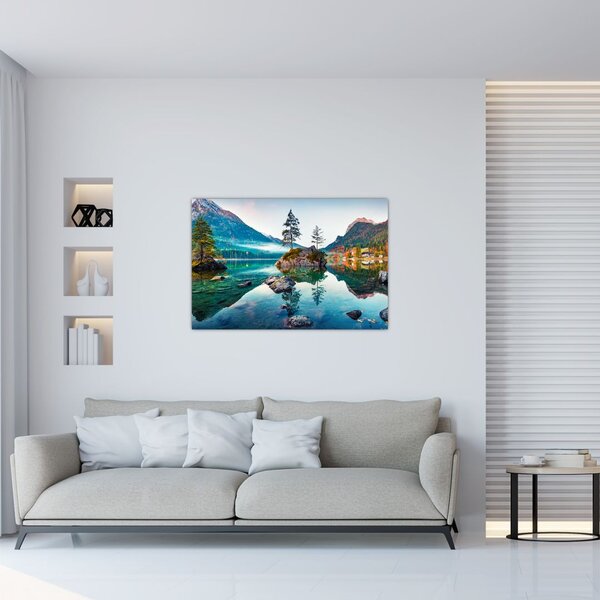 Tablou - Lacul Hintersee, Alpii Bavarezi, Austria (90x60 cm)