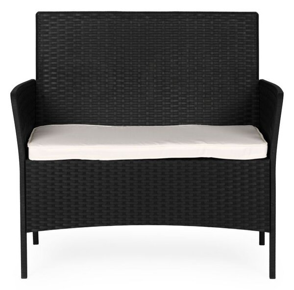 Canapea de grădină cu pernă - canapea din rattan pentru balcon și terasă