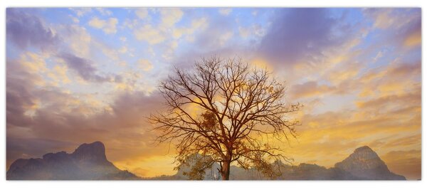 Tablou - Peisaj cu floarea soarelui (120x50 cm)