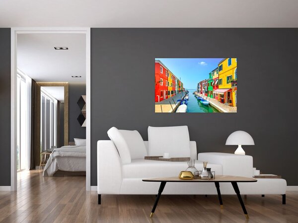 Tablou - Insula Burano, Veneția, Italia (90x60 cm)