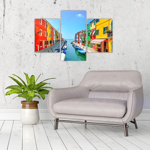 Tablou - Insula Burano, Veneția, Italia (90x60 cm)