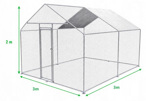 Țarc pentru animale 3 x 3 x 2 m – 9 m²