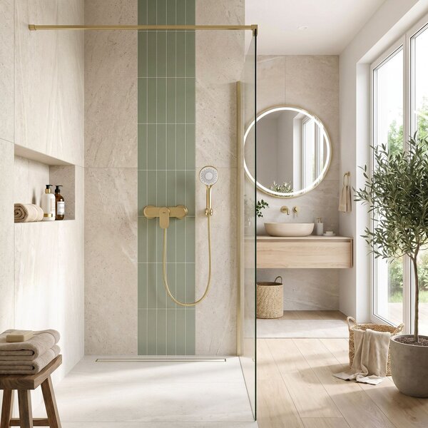 Baterie de duș REA DROP Brush Gold