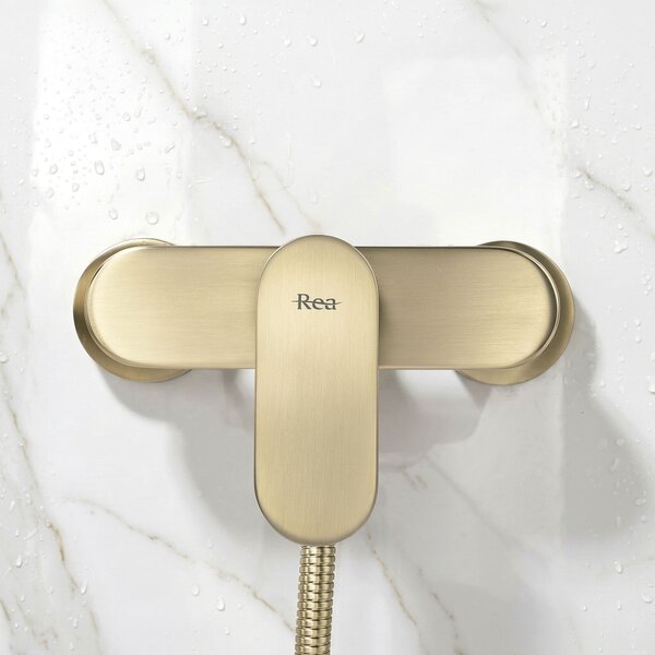 Baterie de duș REA DROP Brush Gold