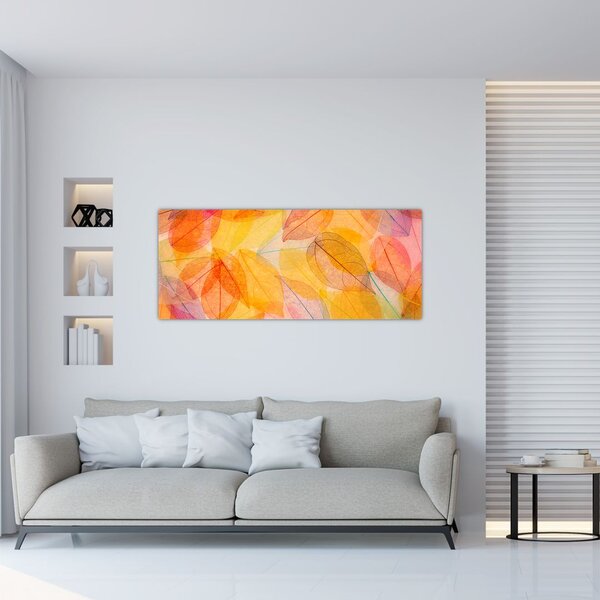 Tablou - Fundal frunze de toamnă (120x50 cm)