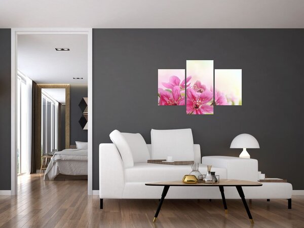 Tablou - Flori roz (90x60 cm)