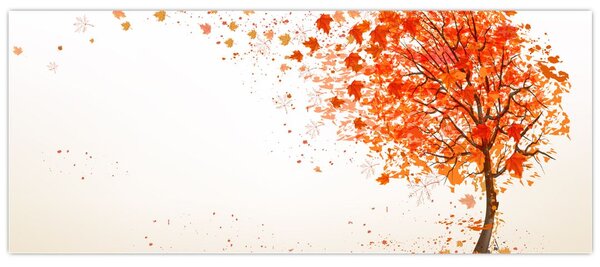 Tablou - Copac în vâmnt (120x50 cm)