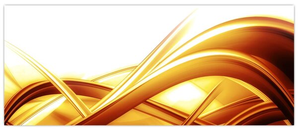 Tablou - Abstrac galben (120x50 cm)