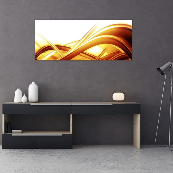 Tablou - Abstrac galben (120x50 cm)