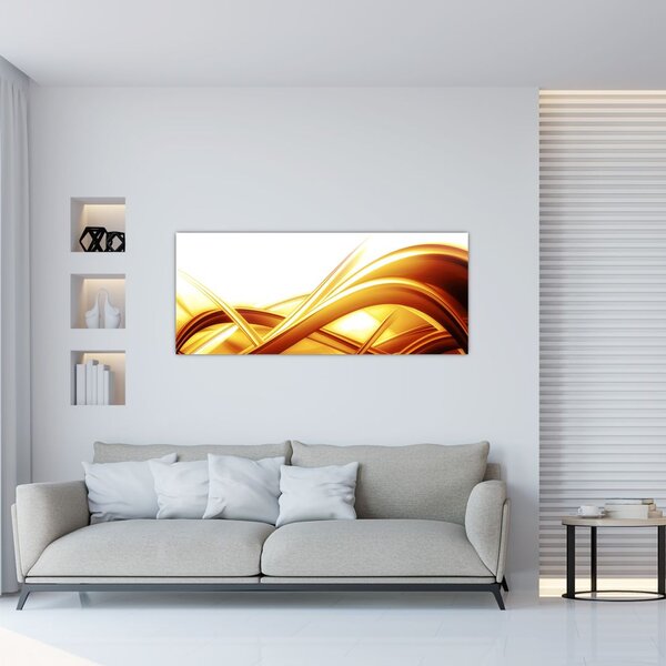 Tablou - Abstrac galben (120x50 cm)