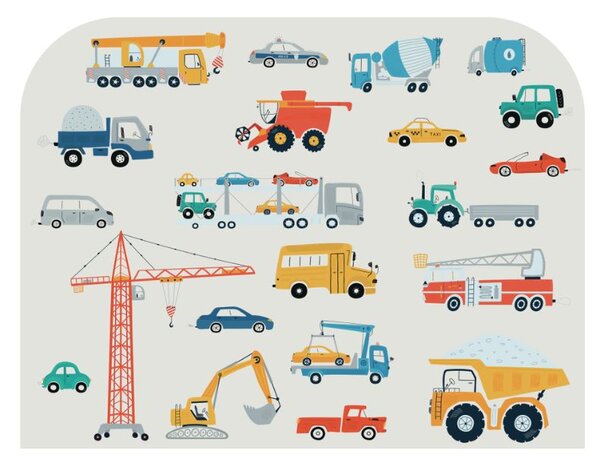 Pat pentru copii 140 x 70 cm cu motiv de camion