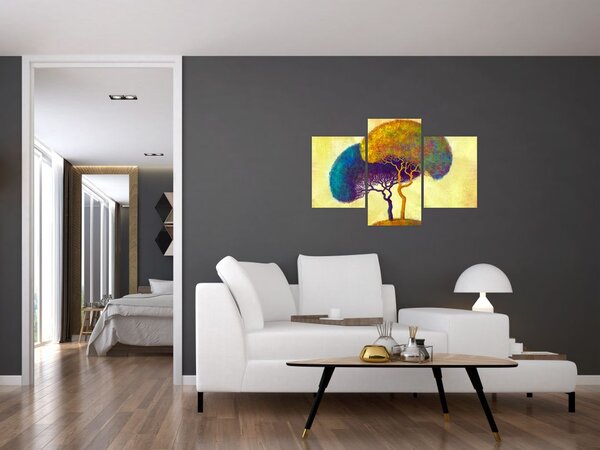 Tablou - Copaci în deal (90x60 cm)