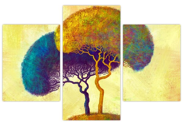 Tablou - Copaci în deal (90x60 cm)