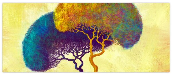 Tablou - Copaci în deal (120x50 cm)