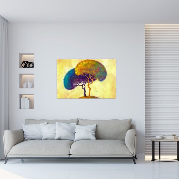 Tablou - Copaci în deal (90x60 cm)
