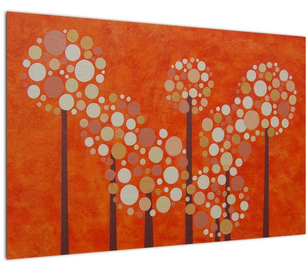 Tablou - Pădurea portocalie (90x60 cm)