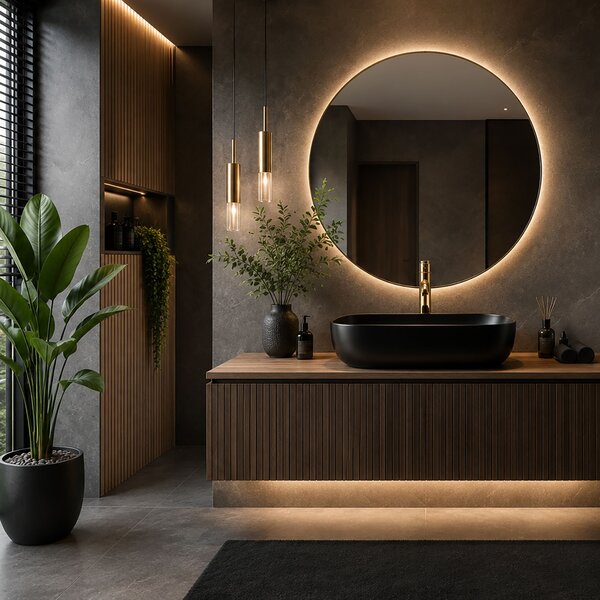 Lavoar pentru blat Rea Belinda Black Mat