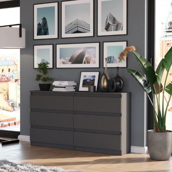 Comoda modernă R-140 - diferite variante de culori antracit mix artisan