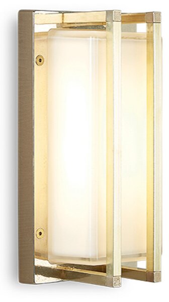 Moretti Luce Aplică de exterior Ice Cubic 3413, alamă natur, reglabil, Auriu / Alamă, Metal